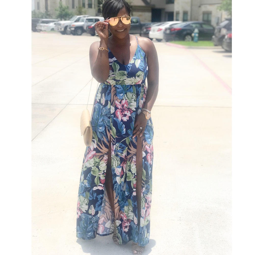 Tropical maxi dress